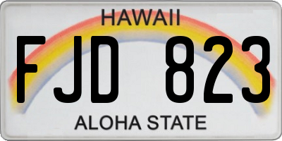 HI license plate FJD823