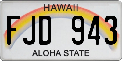 HI license plate FJD943
