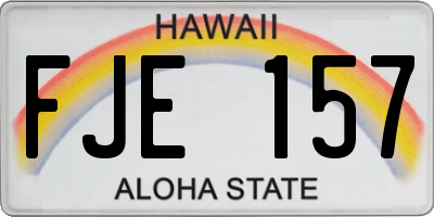 HI license plate FJE157