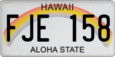 HI license plate FJE158