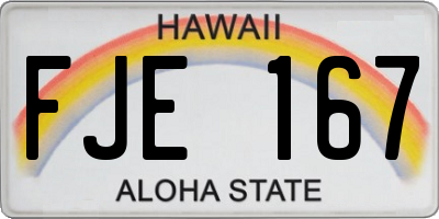 HI license plate FJE167