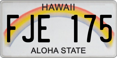 HI license plate FJE175
