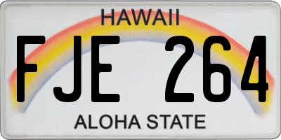 HI license plate FJE264