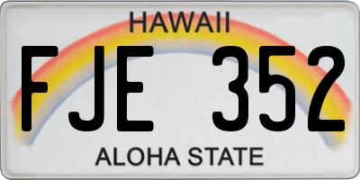 HI license plate FJE352