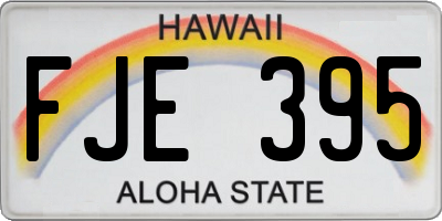 HI license plate FJE395