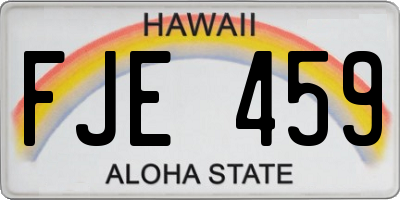 HI license plate FJE459