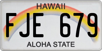 HI license plate FJE679