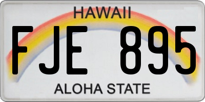 HI license plate FJE895