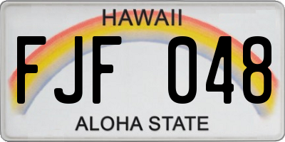 HI license plate FJF048