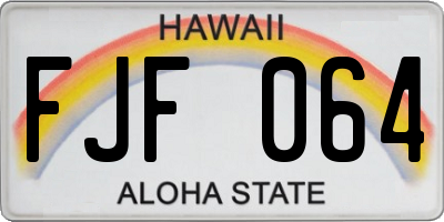 HI license plate FJF064