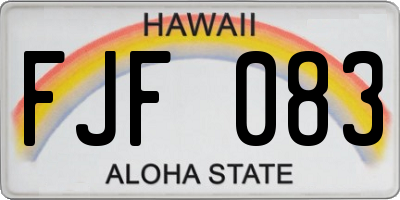 HI license plate FJF083