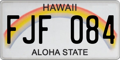 HI license plate FJF084