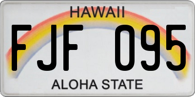 HI license plate FJF095