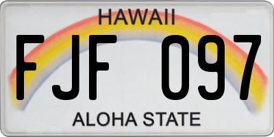 HI license plate FJF097