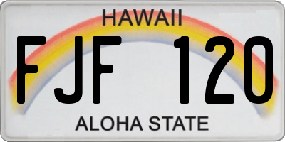 HI license plate FJF120