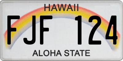 HI license plate FJF124