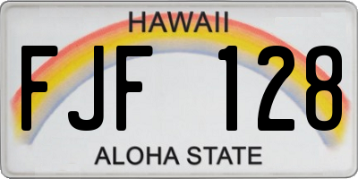 HI license plate FJF128