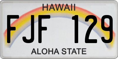 HI license plate FJF129