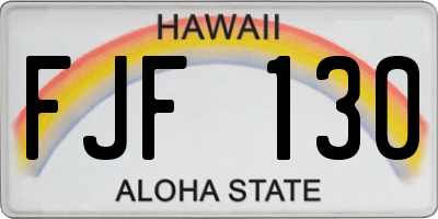 HI license plate FJF130
