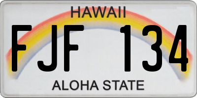 HI license plate FJF134