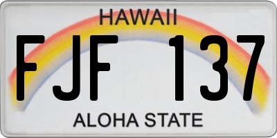 HI license plate FJF137