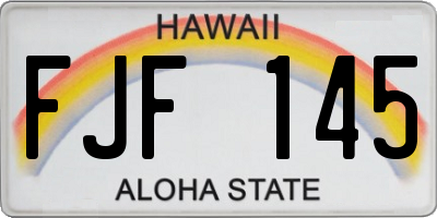 HI license plate FJF145