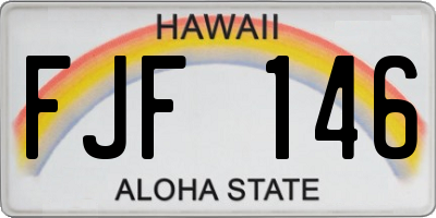 HI license plate FJF146