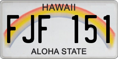 HI license plate FJF151