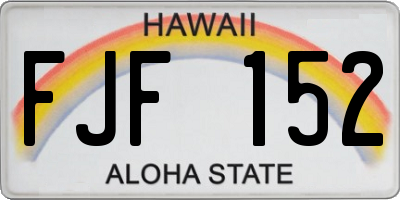 HI license plate FJF152