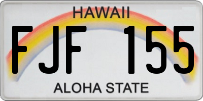 HI license plate FJF155
