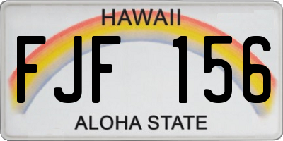 HI license plate FJF156