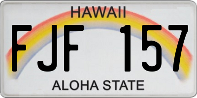 HI license plate FJF157