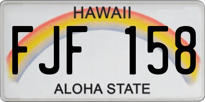 HI license plate FJF158