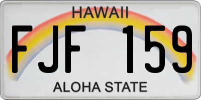 HI license plate FJF159