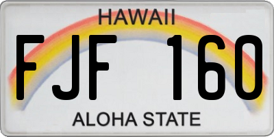 HI license plate FJF160