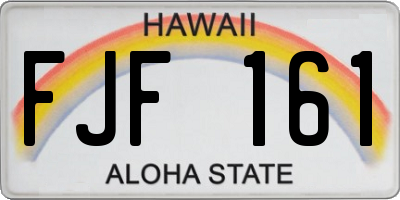 HI license plate FJF161