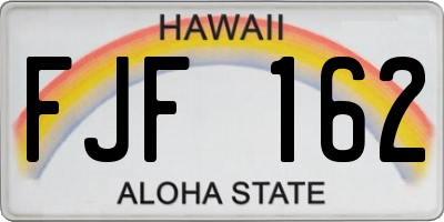 HI license plate FJF162