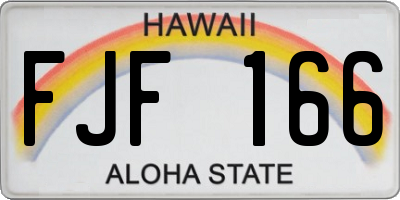 HI license plate FJF166