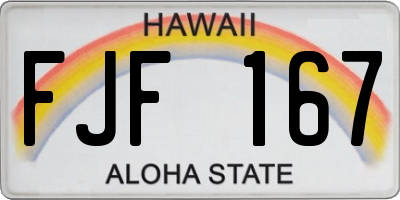 HI license plate FJF167