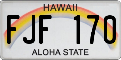 HI license plate FJF170