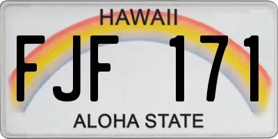 HI license plate FJF171