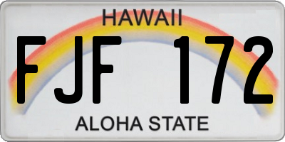 HI license plate FJF172