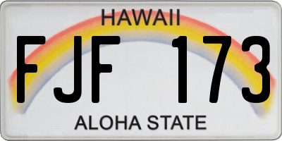 HI license plate FJF173