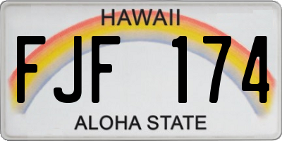 HI license plate FJF174
