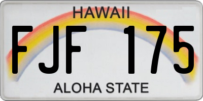 HI license plate FJF175