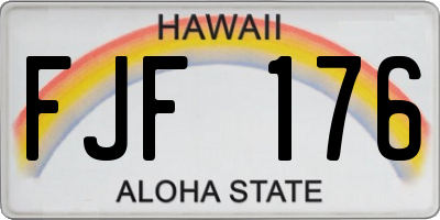 HI license plate FJF176