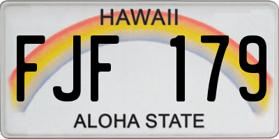 HI license plate FJF179