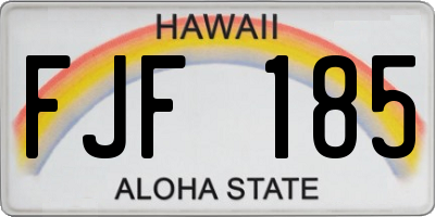 HI license plate FJF185