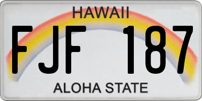 HI license plate FJF187
