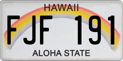HI license plate FJF191